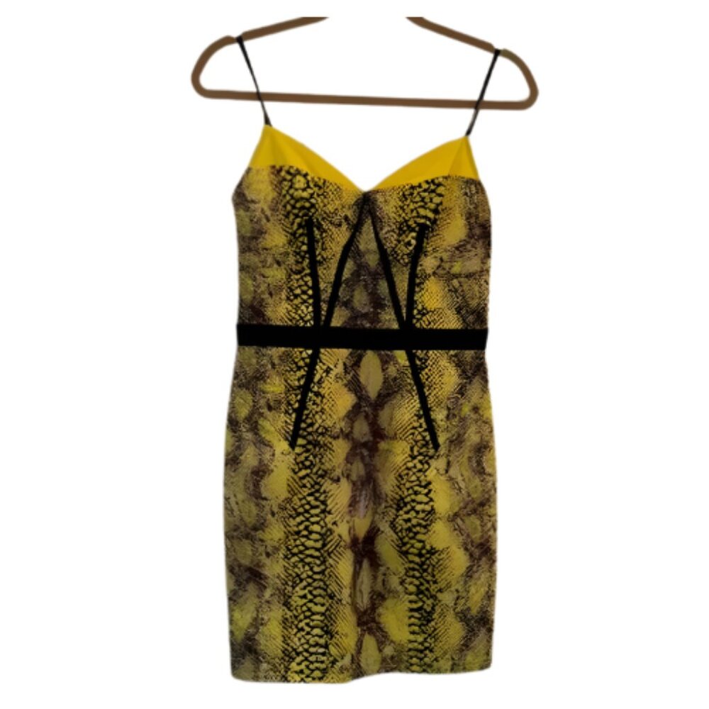Plenty by Tracey Reese Back Corset Style Snakeskin Print Mini Dress